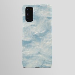 Water ripples and sand in de sea art print - beach coastal blue pattern - nature and travel photography Android Case