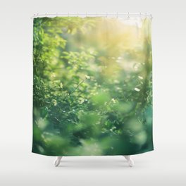 Botanic Beauty Green Garden Sunrise Shower Curtain