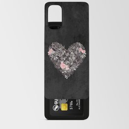 Botanical Heart - Black and White Android Card Case