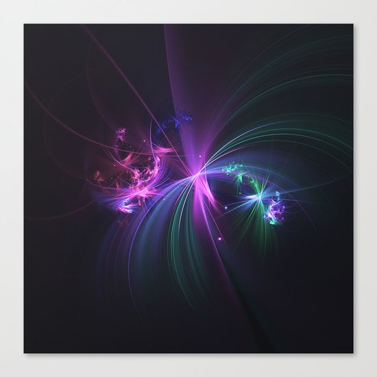 Fireworks Fractal Canvas Print