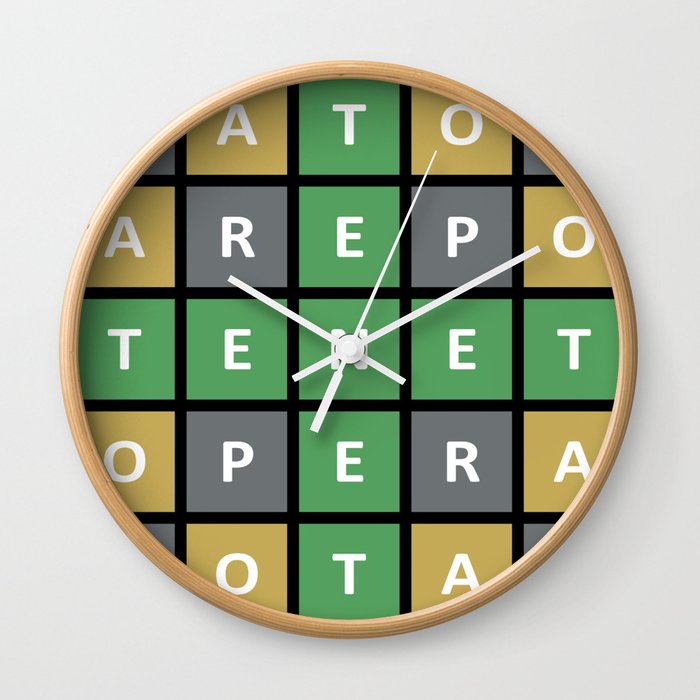 TENET Wordle Wall Clock