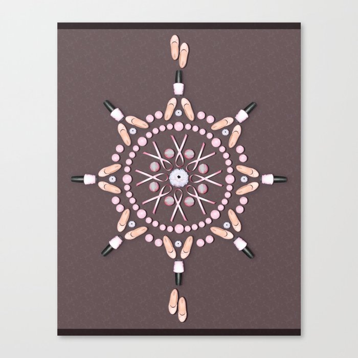 Breast Cancer Survivor Kaleidoscope Art Canvas Print