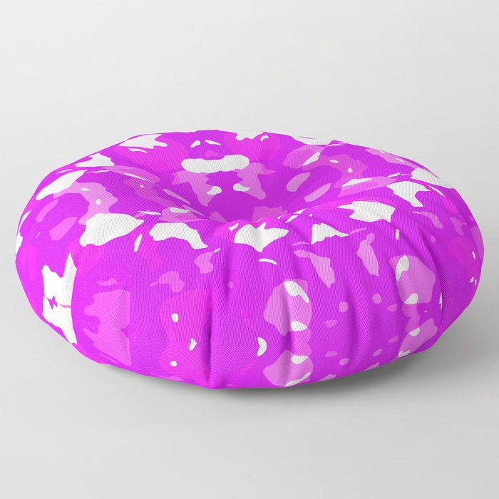 Pink Blobs Repeat Digital Abstract Design Floor Pillow