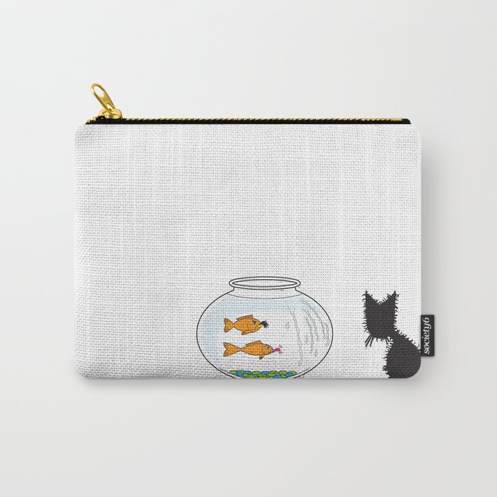 Gone Fishin' (The Naughty Kitten) Carry-All Pouch