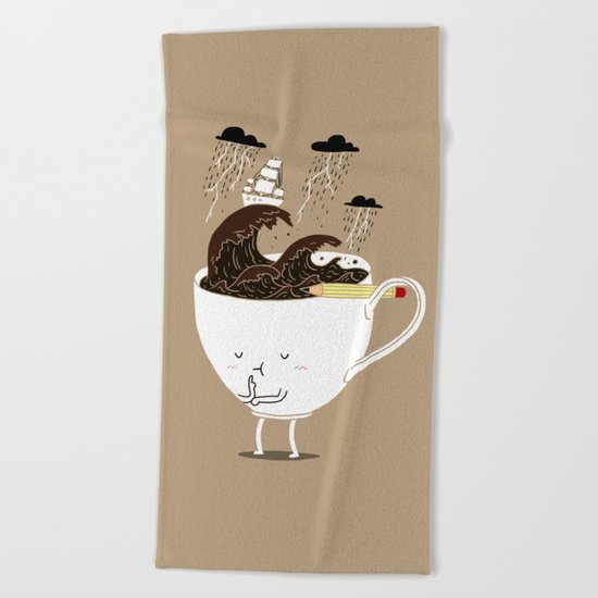 Brainstorming Coffee Beach Towel