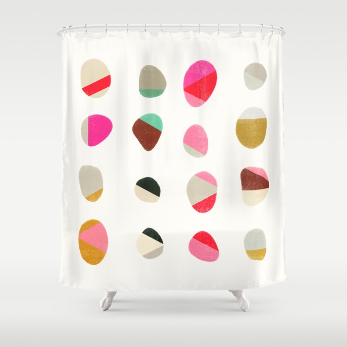 painted pebbles 1 Shower Curtain