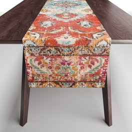 orange and blue oriental carpet Table Runner