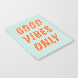 Good Vibes | Aqua and Orange Notebook