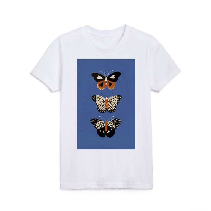 Butterflies in blue Kids T Shirt