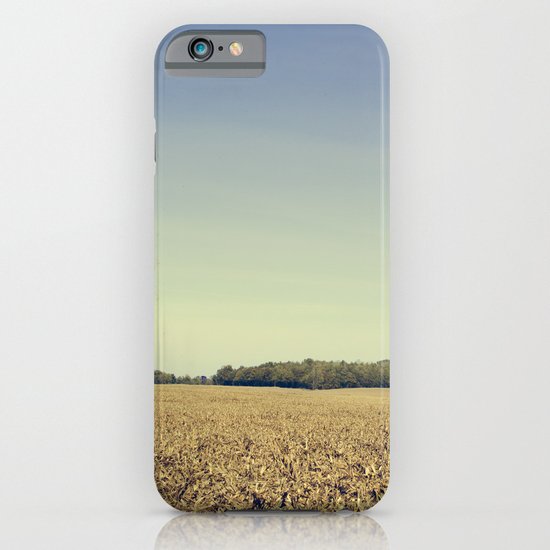 Lonely Field in Blue iPhone & iPod Case