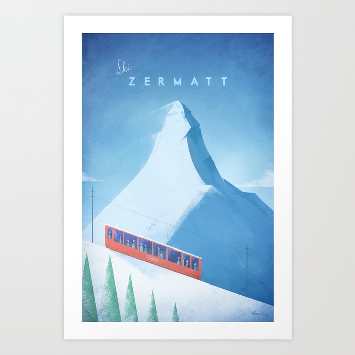 Ski Zermatt Art Print
