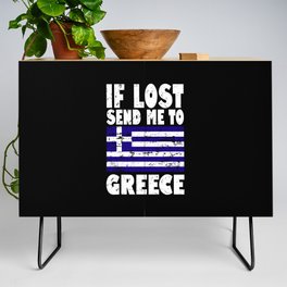 Greece Flag Saying Credenza