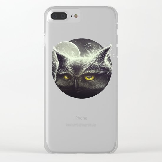 Owl & The Moon Clear iPhone Case