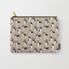 Treeing Walker Coonhounds on Tan Carry-All Pouch
