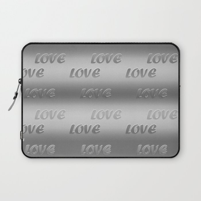 Silver Trendy modern Love Collection Laptop Sleeve