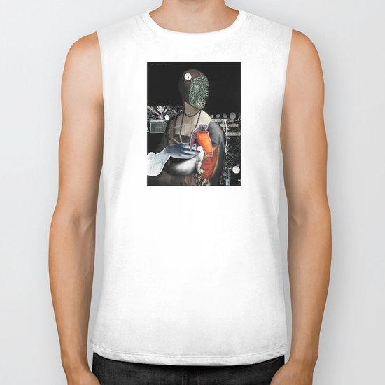 Leonardo´s Woman with Hermelin(?) Collage Biker Tank