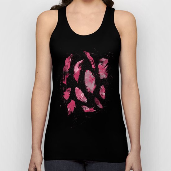 Pink Feathers Unisex Tank Top