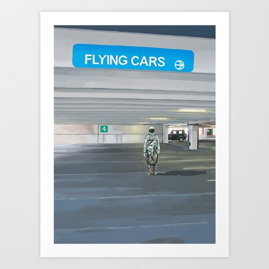 Flying Cars to the Right Art Print