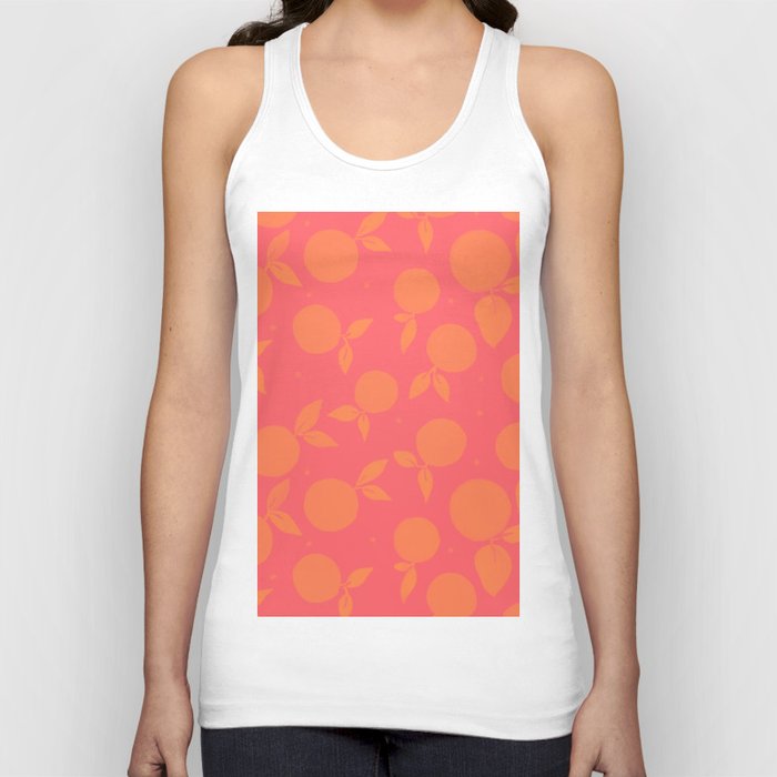 Abstract tangerine pattern - pink and orange Tank Top