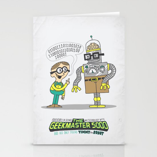 The Geekmaster 5000 ...and a robot Stationery Cards