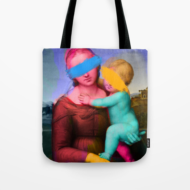 Raphael Classical Painting Remix Pop Art Tote Bag By
