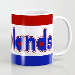 Netherlands Flag with Dutch Font Coffee Mug