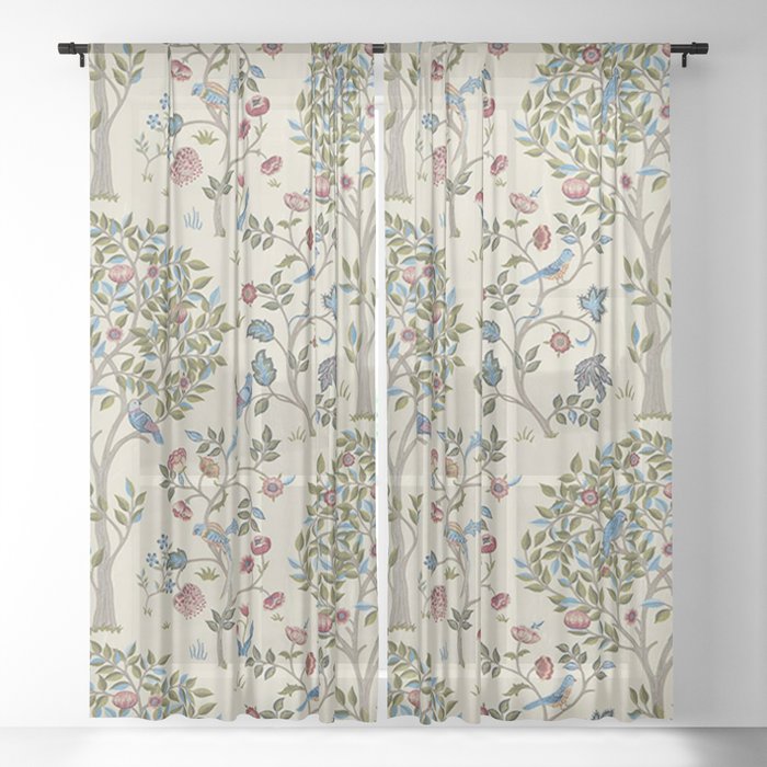 William Morris Vintage Kelmscott Tree Orchard Sheer Curtain