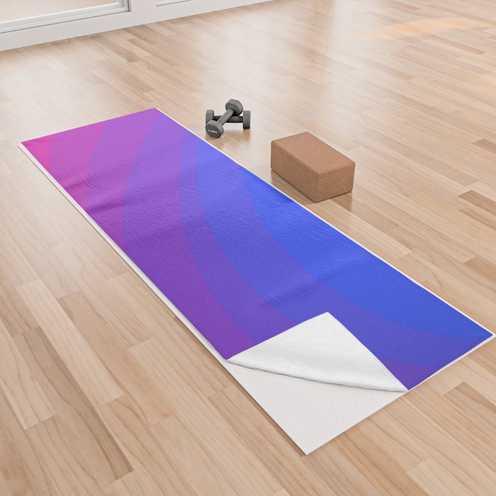 Mint, Blue, & Magenta Gradient Ellipses Yoga Towel