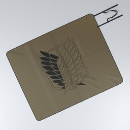 Attack on Titan: Wings Of Freedom Logo (Outline) Picnic Blanket