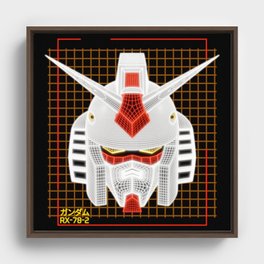 Gundam RX-78-2 Wireframe Framed Canvas