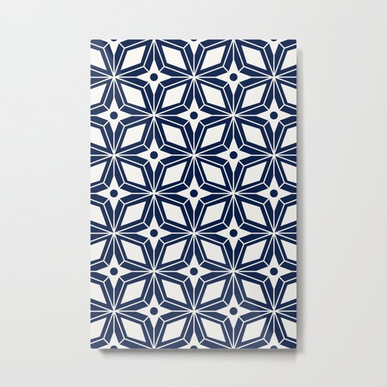 Starburst - Navy Metal Print