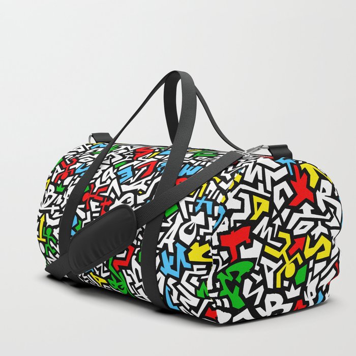 colorful pattern, seamless graffiti sketch pattern, doodle, scribble  Duffle Bag
