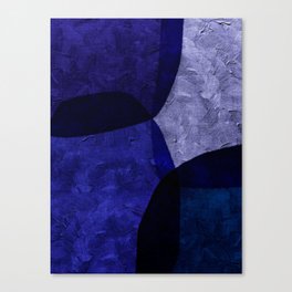 BLUE COLORS MINIMALIST ABSTRACT ART - #03 by Seis Art Studio Canvas Print