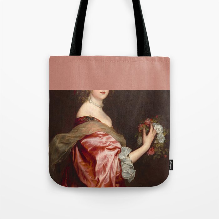 Altered antique portrait painting of a feminine woman. Tote Bag
