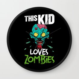 Scary Zombie Halloween Undead Monster Survival Wall Clock