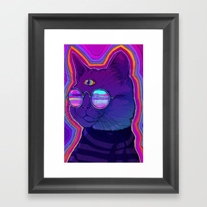 PHAZED Cat 2 Framed Art Print