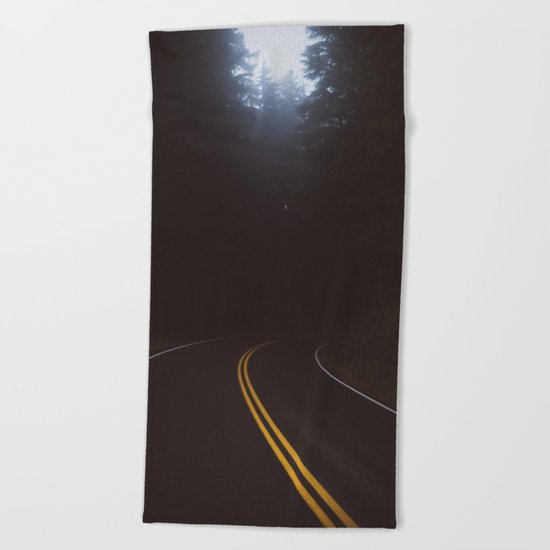 Foggy road #society6 #buyart Beach Towel