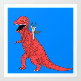 Dinosaur B Forever Art Print