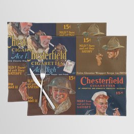 Chesterfield Cigarettes, 1914-1918 by Joseph Christian Leyendecker Placemat