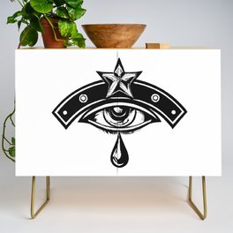 Teary eye military emblem Credenza