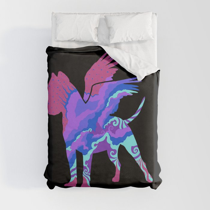 Mila of Troy (Logo) Duvet Cover