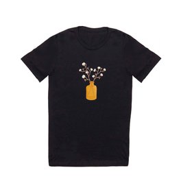 Still life - Cotton branches in a ochre vase T Shirt