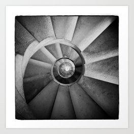 La Sagrada Familia Spiral Staircase Art Print
