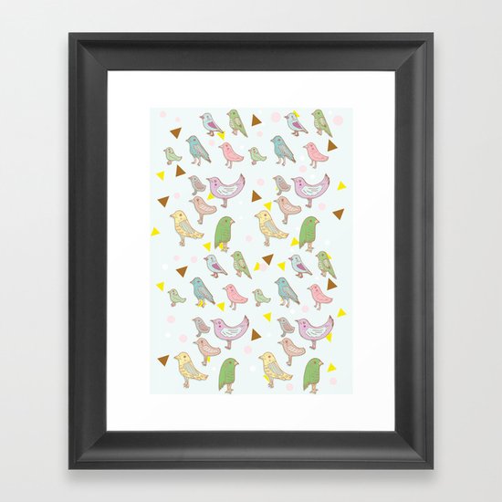 Bird Pattern Framed Art Print