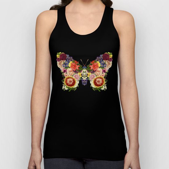 Spring Butterfly Floral Unisex Tank Top