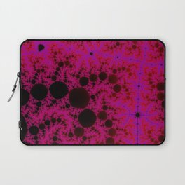 Hot Pink, Black, and Purple Fractal Art Laptop Sleeve