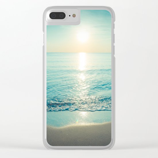 tropical turquoise Clear iPhone Case