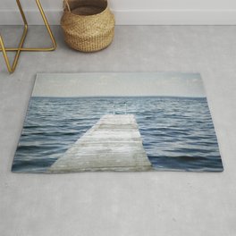 Out into the Lake Rug | Vintage, Nature, Photo, Landscape 