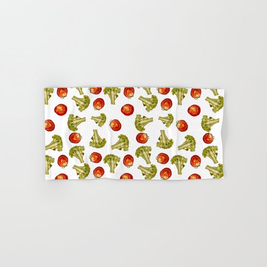 Broccoli and tomato Hand & Bath Towel