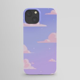 Pink Clouds Purple Sky Lo Fi iPhone Case